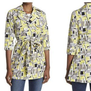 Vertigo Belted Double Breasted Trench Coat size L